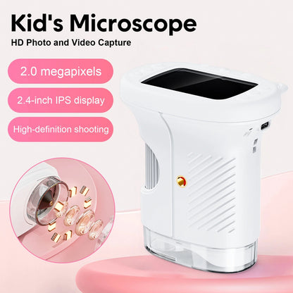 Kids Microscope with 2.4 Inch IPS Screen